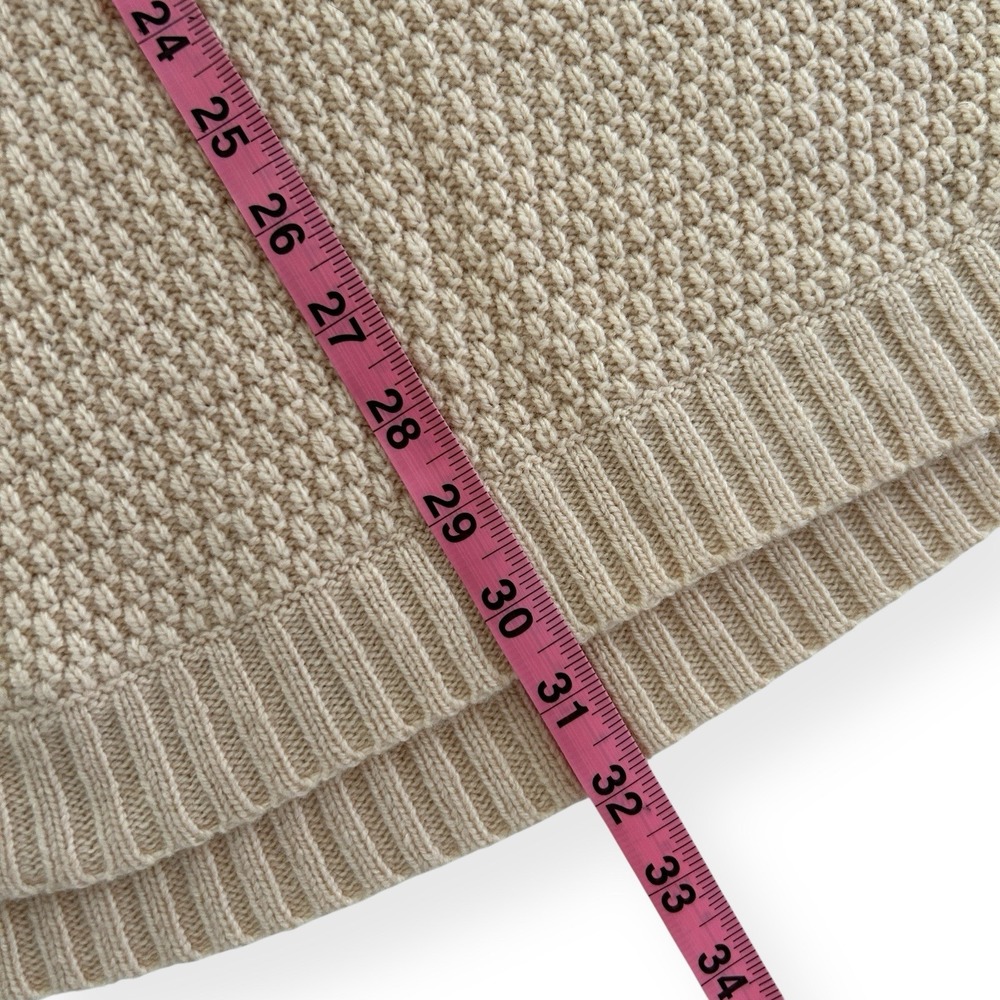 Lane Bryant Women's 14/20 Beige Wool Blend Split Neck Artsy Poncho Sweater NWT - Picture 12 of 16